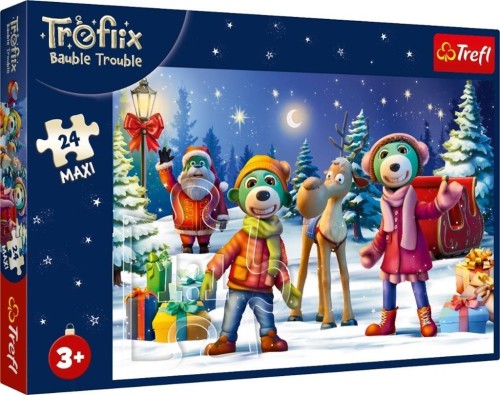 Puzzle 24 maxi Trefliki lepią bałwana TREFL, Trefl