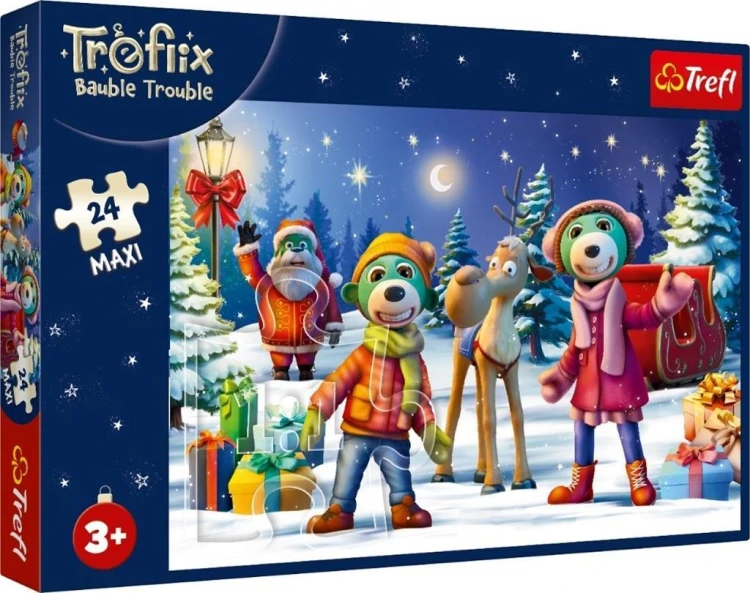 Puzzle 24 maxi Trefliki lepią bałwana TREFL, Trefl