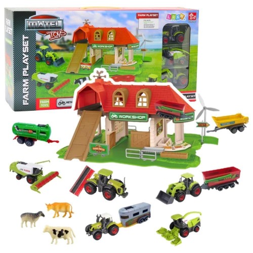 Farma z traktorami i zwierzętami 42el, Leantoys