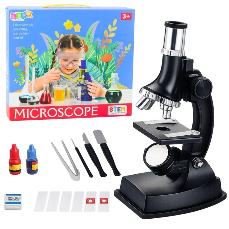 Mikroskop dla dzieci Akcesoria powiększenie 300x