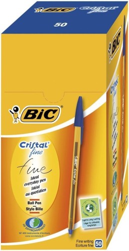 Długopis Cristal Fine czarny (50szt) BIC, BIC