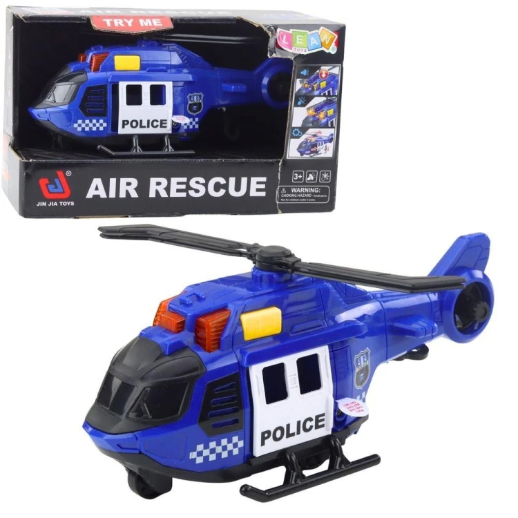Helikopter policyjny światło i dżwięk niebieski