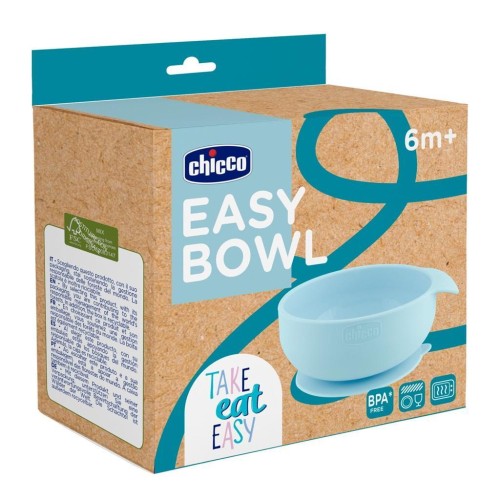 Miseczka silikonowa 6m+ niebieska, Chicco