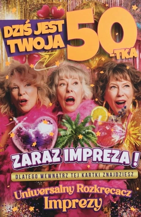 281 Karnet JCX na 50 urodziny dla kobiety z grą...