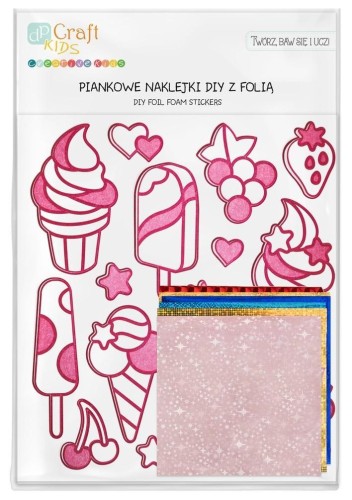 Naklejki z pianki lody 16szt, Dalprint