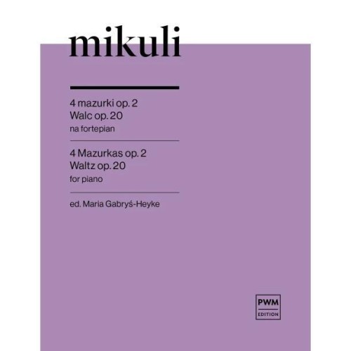 4 mazurki op. 2, Walc op. 20 nuty na fortepian
