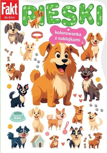 Pieski. Kolorowanka z naklejkami, praca zbiorowa