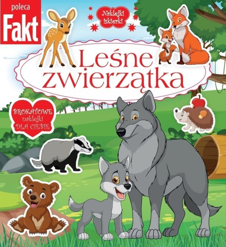 Leśne zwierzątka. Brokatowe naklejki dla ciebie
