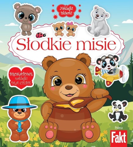 Słodkie misie. Brokatowe naklejki dla ciebie