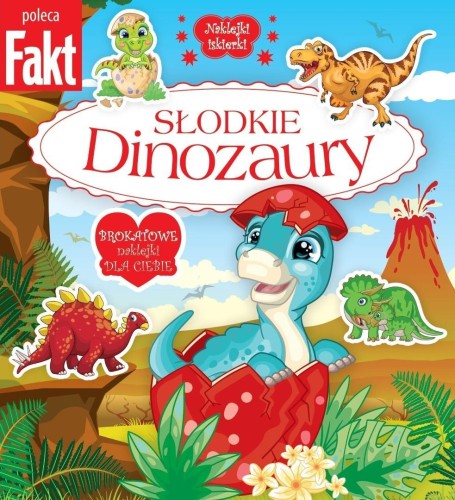 Słodkie dinozaury. Brokatowe naklejki dla ciebie