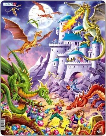 Układanka Larsen Maxi Dragons 50el, Tactic