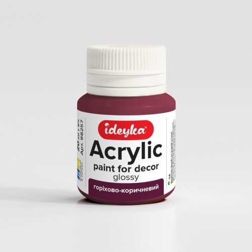 Farba akrylowa Orzechowy brąz 20ml, Ideyka