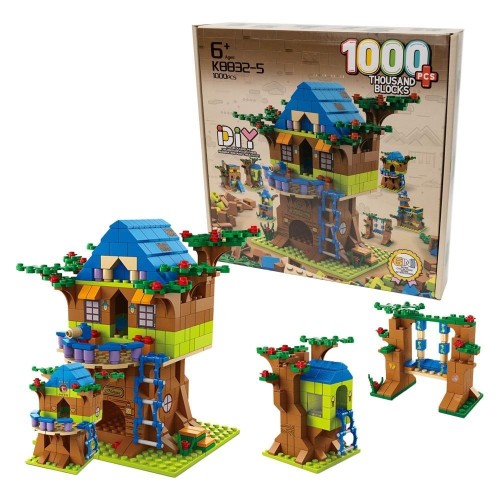 Klocki domek na drzewie 1000 elementów, Askato