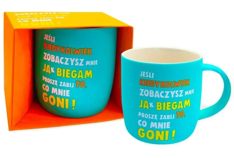 Kubek neonowy Jak biegam, Kukartka