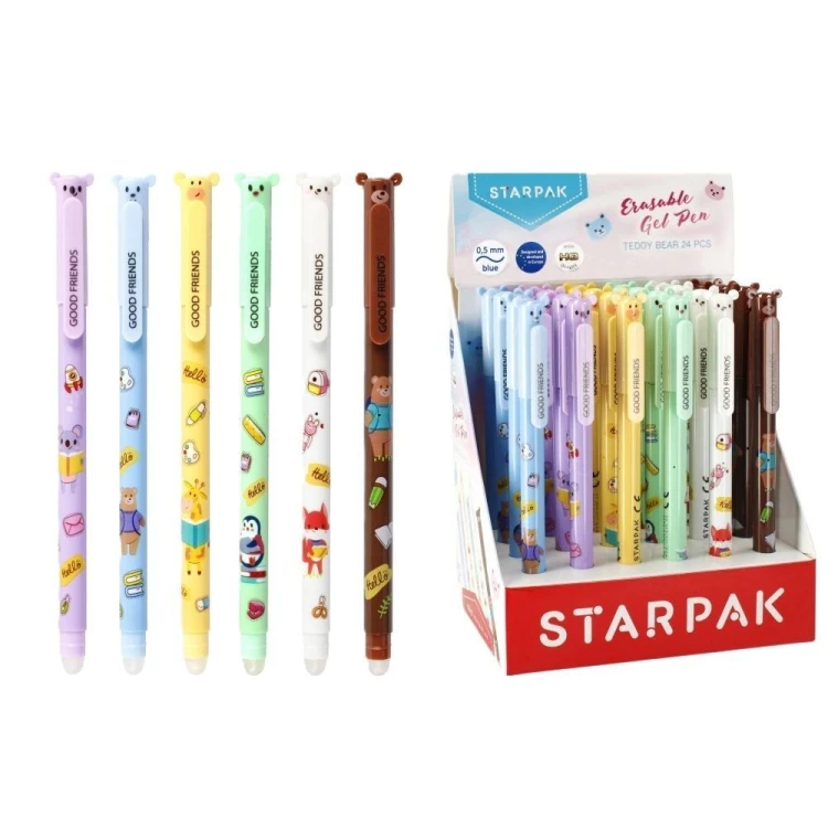 Długopis wymazywalny Miś (24szt), STARPAK
