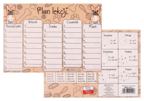 Plan lekcji A5 Buldog (25szt), Cresco