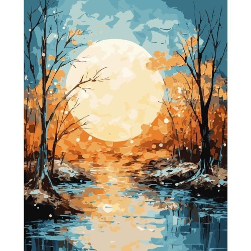 Malowanie po numerach 40x50cm Księżyc, Koh-I-Noor