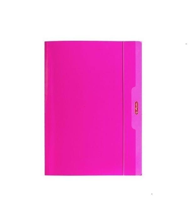 Teczka A4 z gumką Color Blocking różowy, HERLITZ