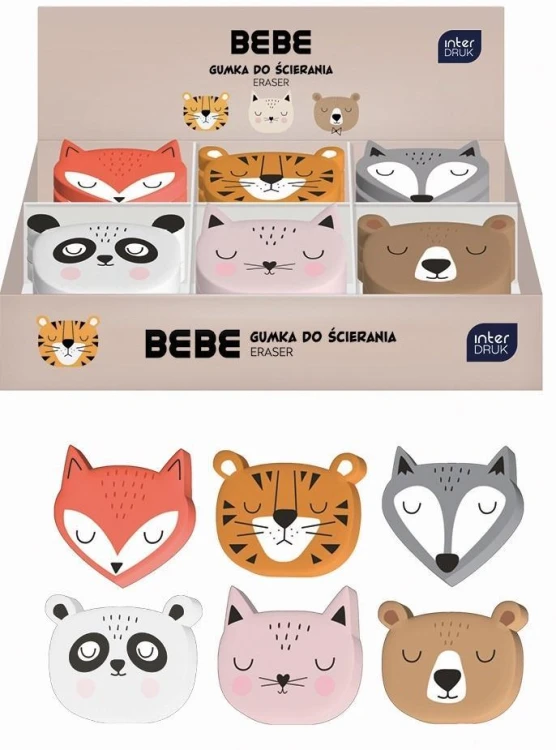 Gumka do ścierania BB Friends (24szt), INTERDRUK
