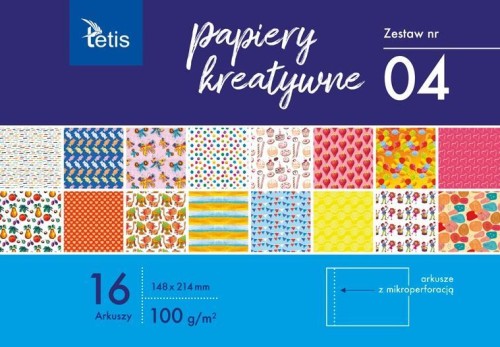 Papiery kreatywne A5/16K zestaw 4, Tetis