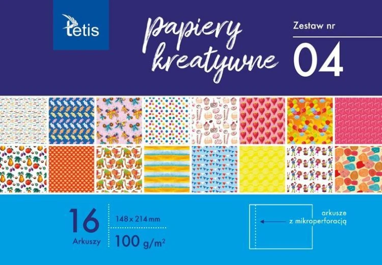 Papiery kreatywne A5/16K zestaw 4, Tetis