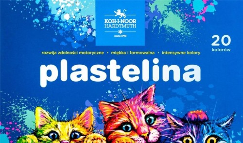 Plastelina 1315S2 20 kolorów Kotki, Koh-I-Noor