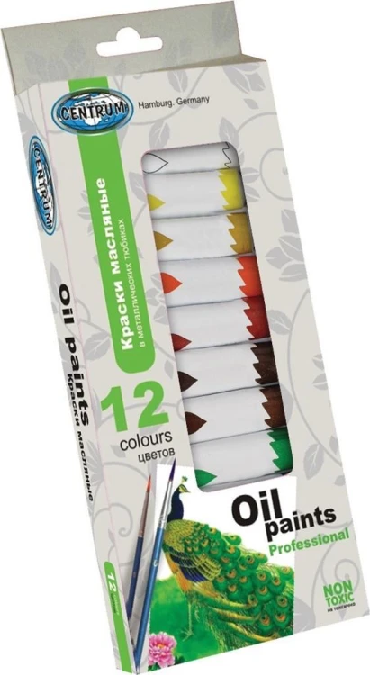 Farby olejne 12 kolorów 12ml, Centrum