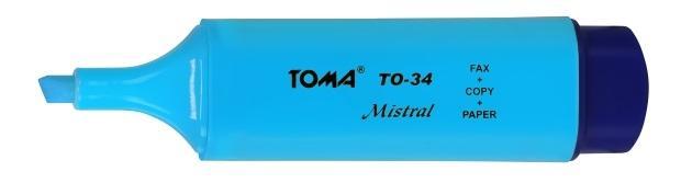 Zakreślacz Mistral niebieski (10szt) TOMA, TOMA