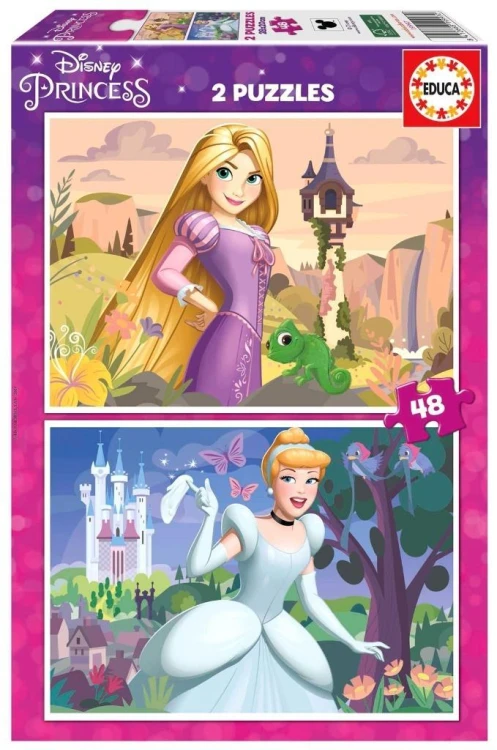 Puzzle 2x48 Zaplątani Kopciuszek, Educa