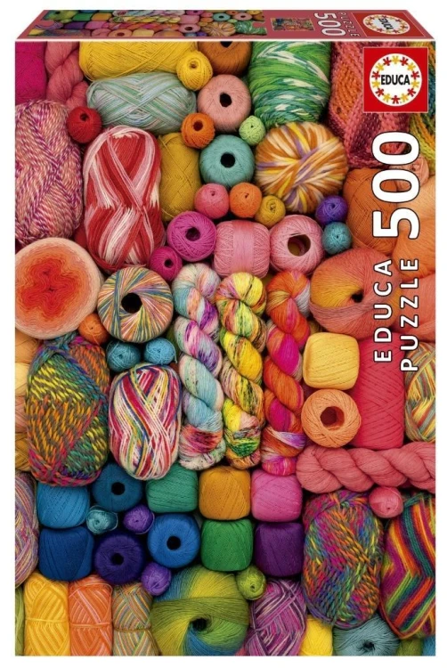 Puzzle 500 Kolorowa przędza, Educa