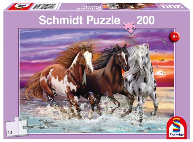Puzzle 200 Trzy dzikie konie G3, Schmidt