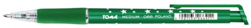 Długopisy w gwiazdki zielony 1,0mm (30szt), TOMA