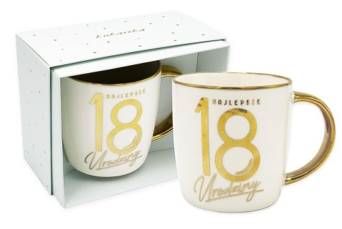 Kubek Elite Urodziny 18 niebieski, Kukartka