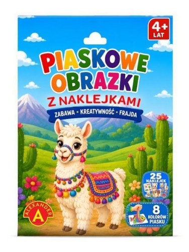 Piaskowe malowanki z naklejkami - Lama ALEX
