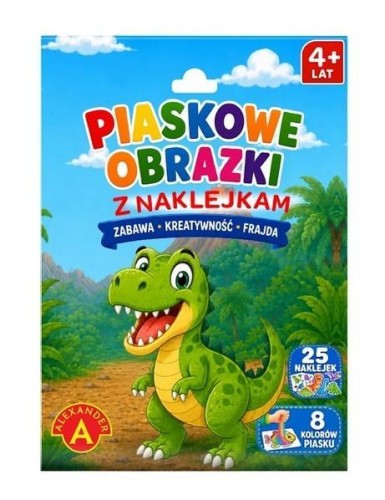 Piaskowe malowanki z naklejkami - Dinozaur ALEX