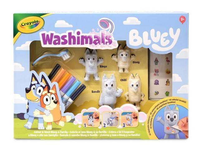 Figurki zmywalne do malowania Bluey 4szt, Crayola