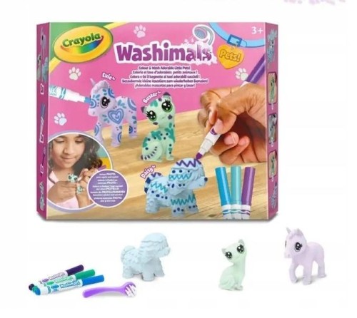 Figurki zmywalne do malowania Pastel Pets, Crayola