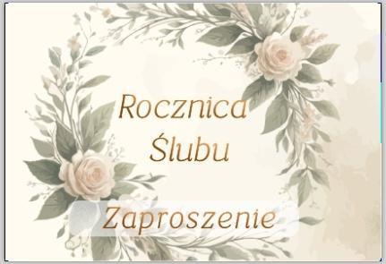 Zaproszenie Rocznica ślubu (10szt)