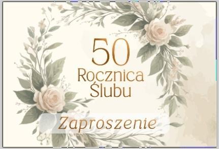 Zaproszenie Rocznica ślubu 50 (10szt)
