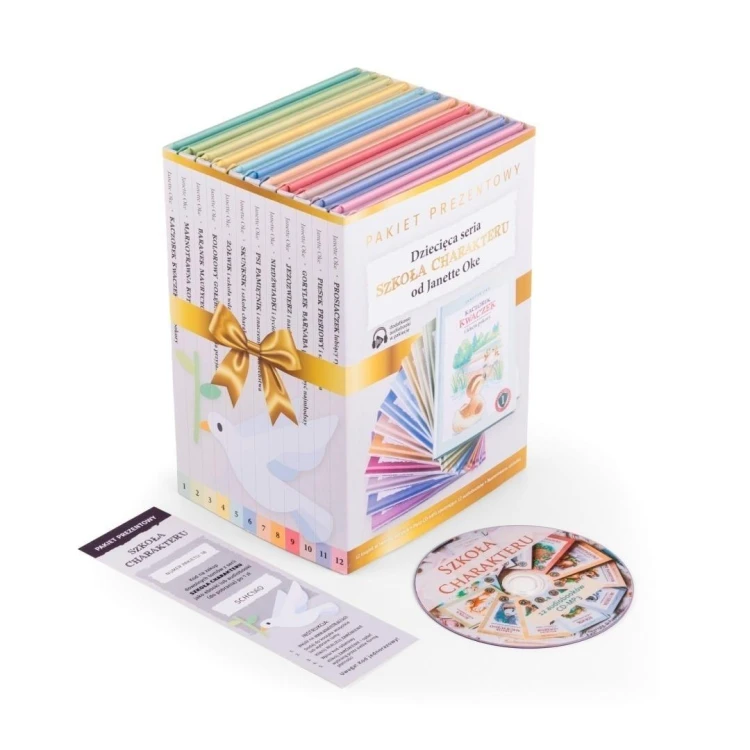 Pakiet prezentowy: Szkoła charakteru T.1-12 + CD