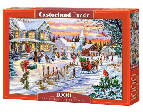 Puzzle 1000 Christmas Tree is Coming, Castorland