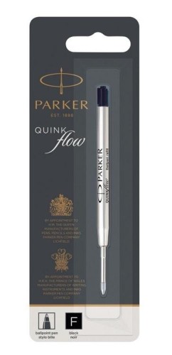 Wkład do długopisów Quinkflow czarny F, Parker
