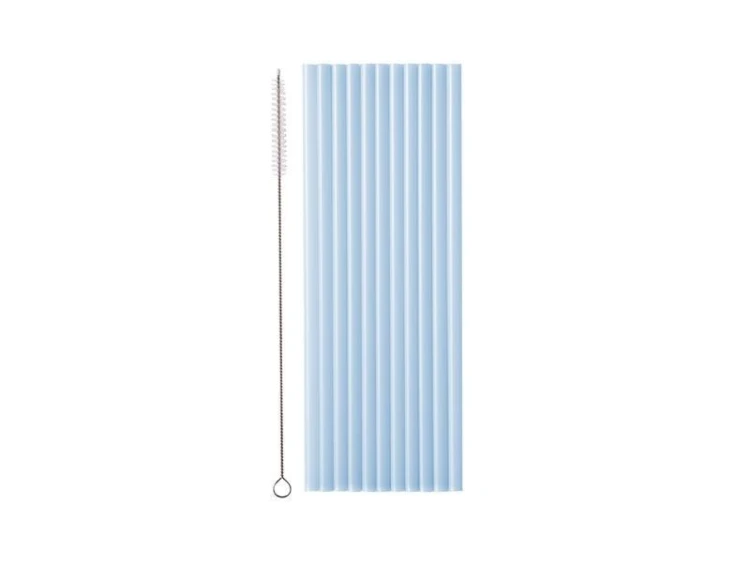 Słomki plastikowe błękitne 23cm 12szt