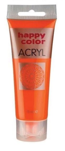 Farba akrylowa 75ml pomarańczowa HAPPY COLOR, GDD
