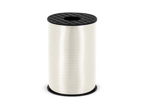 Wstążka plastikowa biała 5mmx225m, PartyDeco