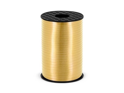 Wstążka plastikowa złota 5mmx225m, PartyDeco