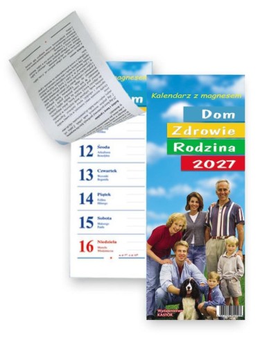 Kalendarz 2027 tyg. magnes Dom Zdrowie Rodzina