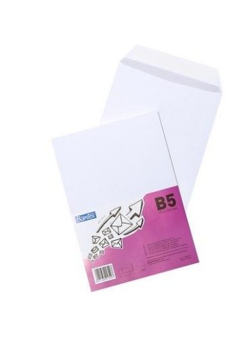 Koperta biała B5 25x17,6cm 50szt BANTEX, Bantex