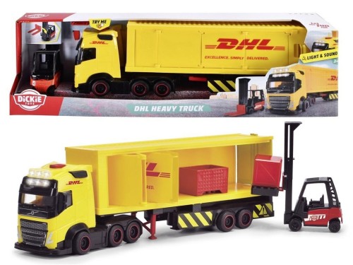 City ciężarówka z naczepą DHL 35cm, Dickie Toys