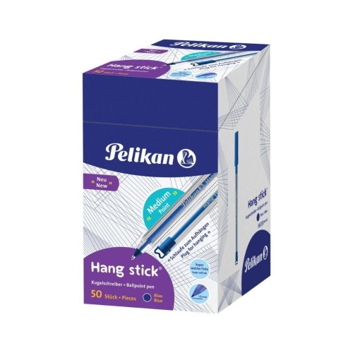 Długopis Hang Stick K86 niebieski (50szt), PELIKAN